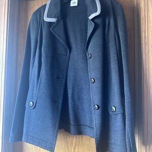 Cabi Women's Black Jacket with Gray Trim